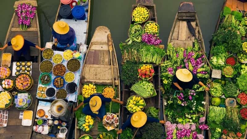 Плавучий рынок Таиланд