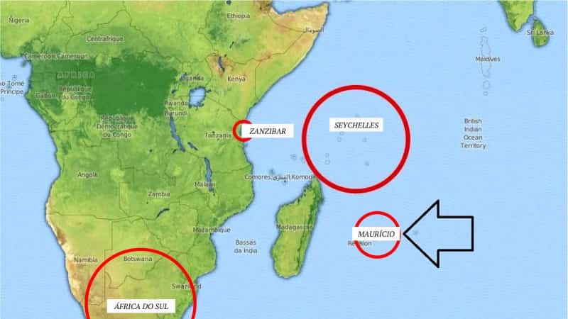 Сейшельские острова на карте